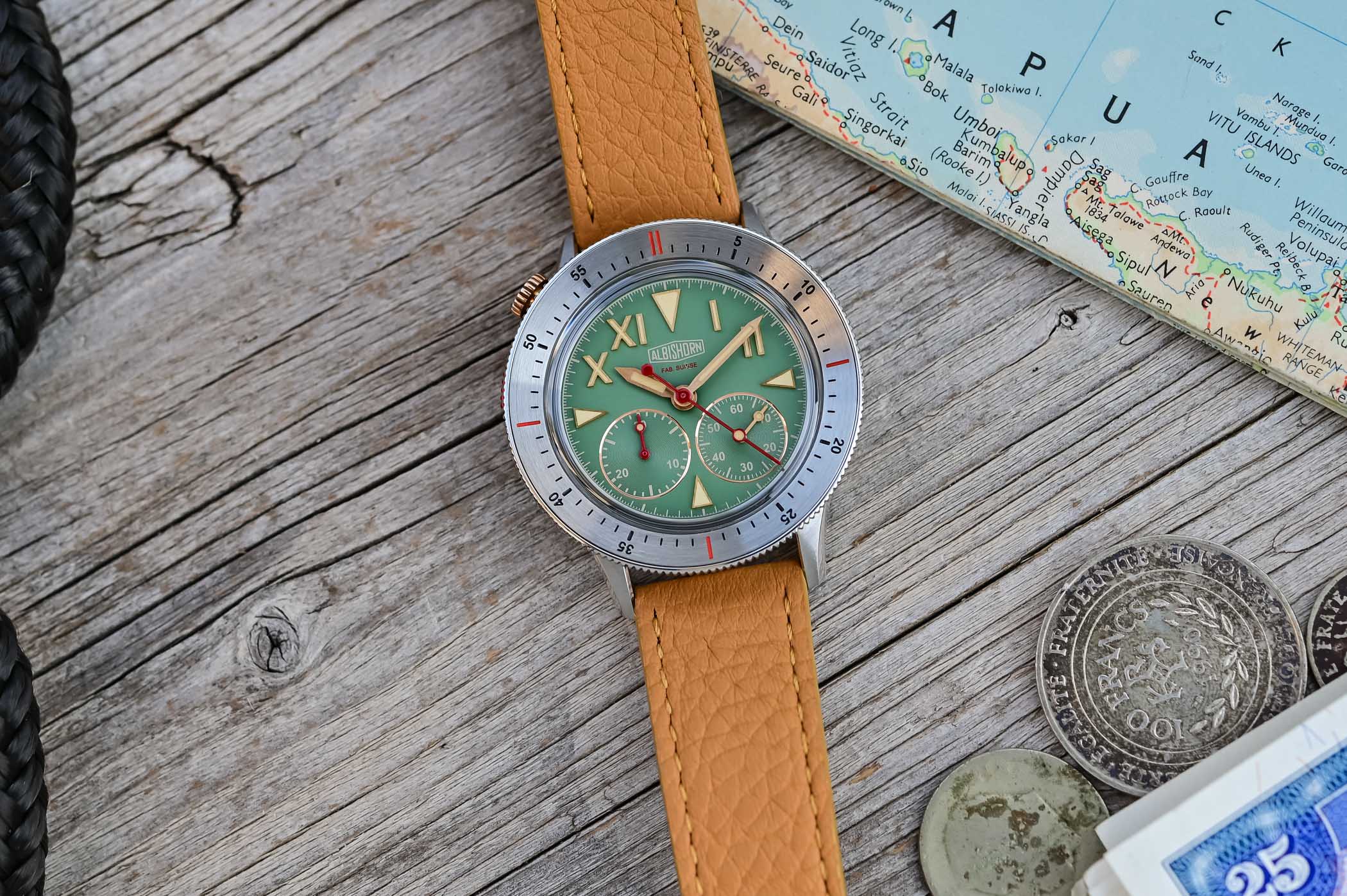 First Look – The Albishorn Thundergraph Khumbu, an Imaginary Vintage Chronograph for Alpine Exploration