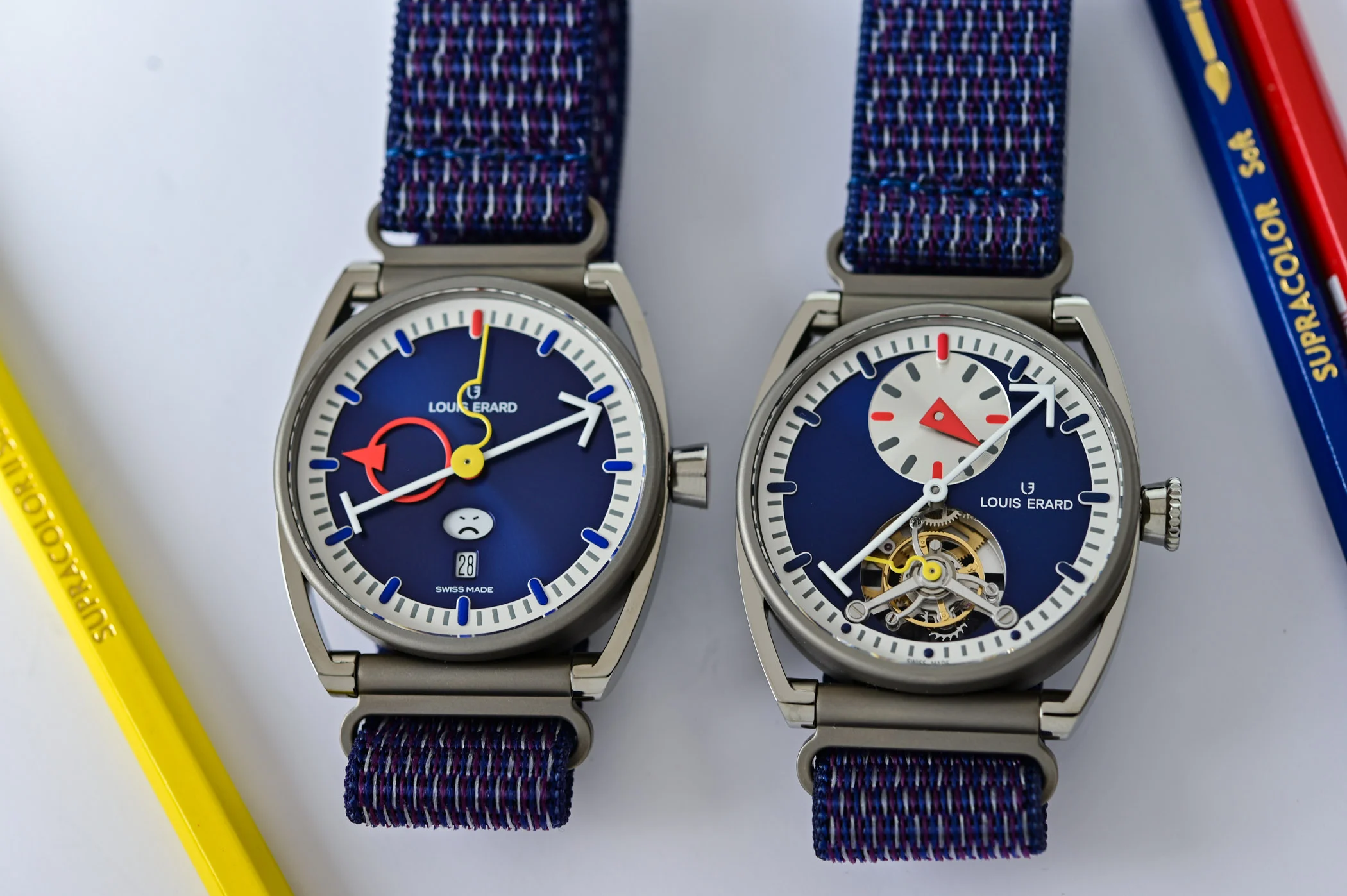 First Look – Louis Erard x Alain Silberstein Smile-Day Blue and Tourbillon Régulateur Blue