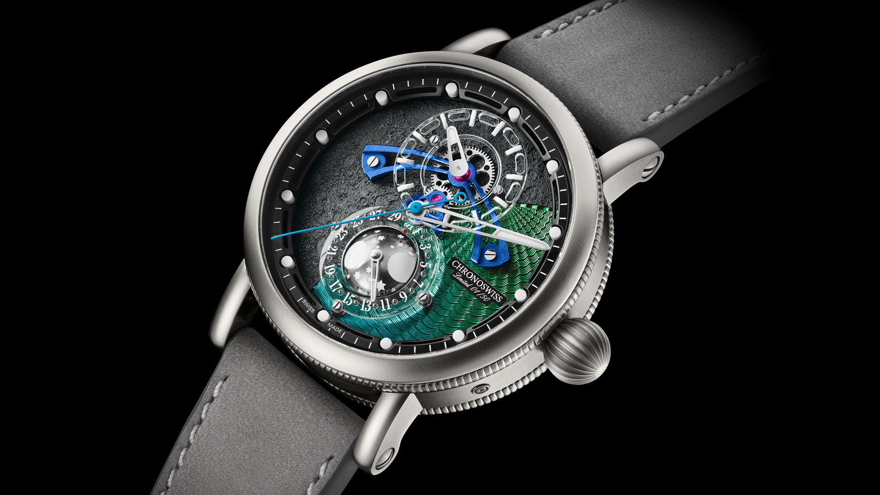 Chronoswiss doubles down on light and depth with Space Timer Gravity and Lunar Chronograph Aurora