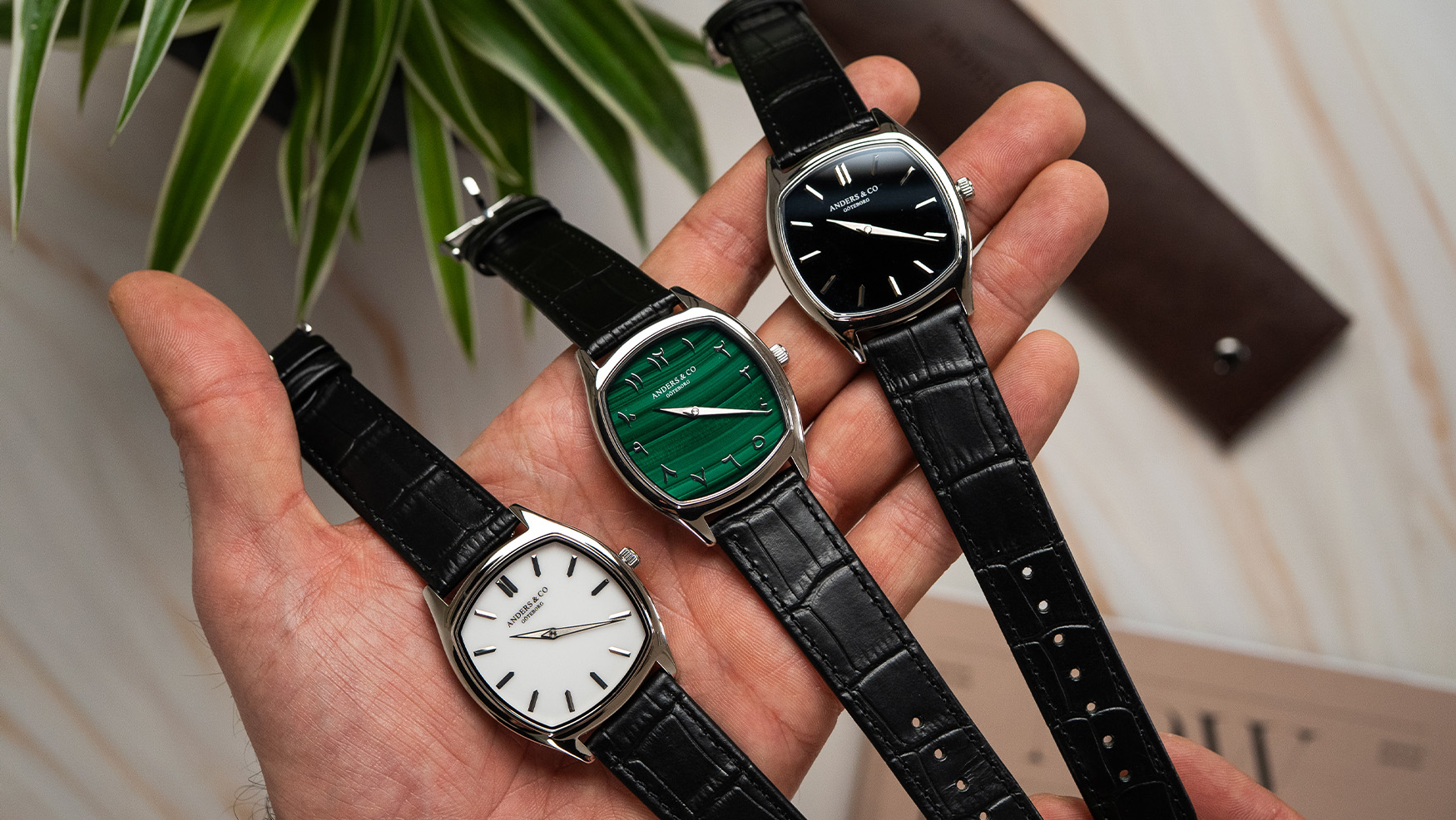 Monochrome classics and a malachite chaser: Anders & Co introduce more stone dials for the AC2 Volcán