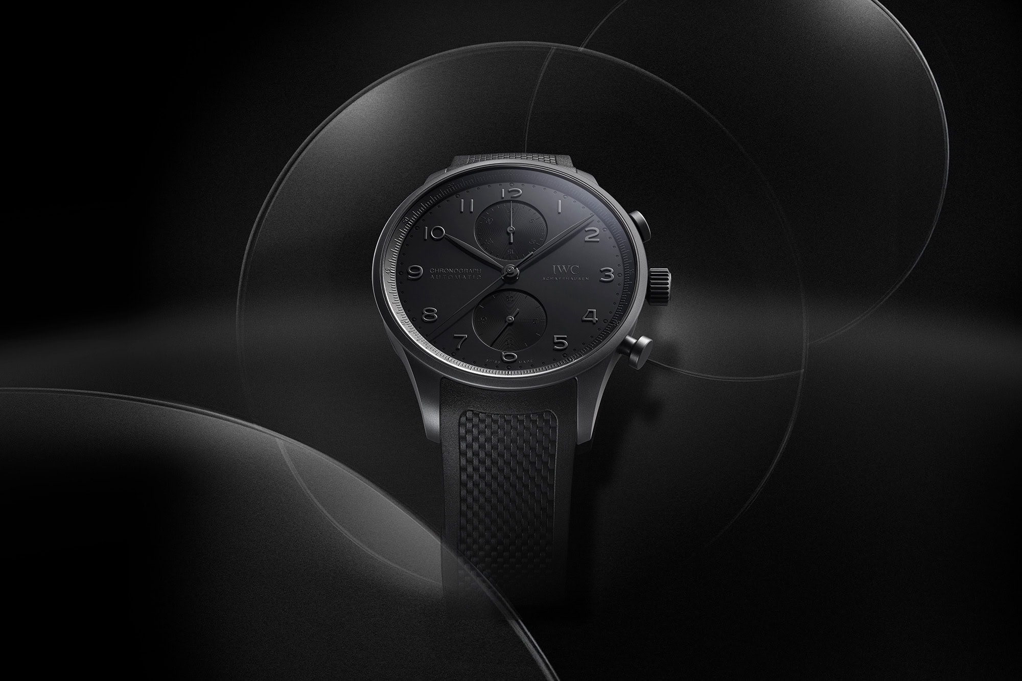 Hands-On: IWC Turns on Dark Mode with the Portugieser Chronograph Ceratanium